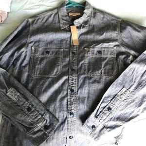 Wallace and Barnes Chambray Work Shirt Sz S JCrew